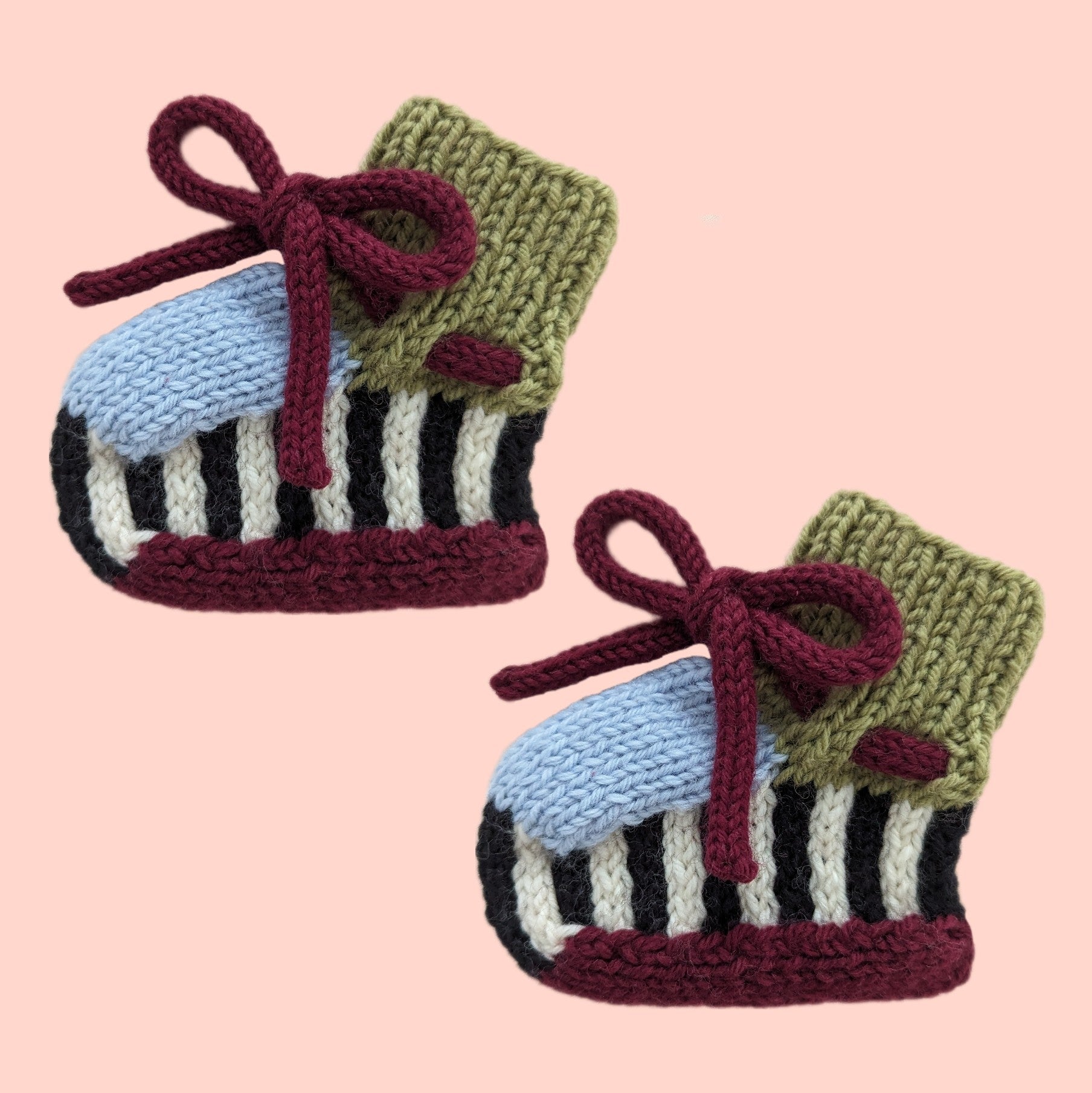 Hand knitted baby booties hotsell