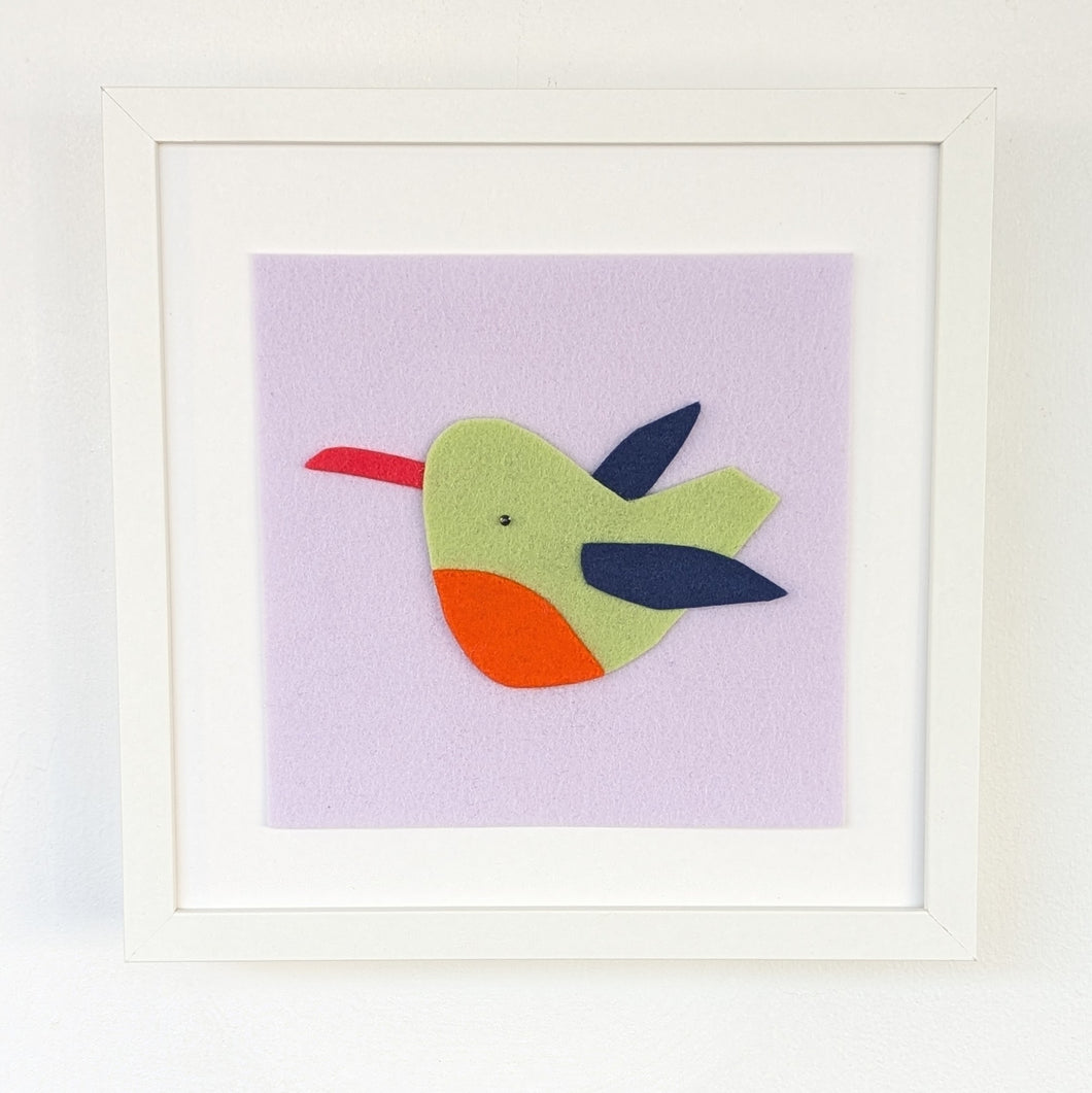 Felt Bird in Flight - Frame Included