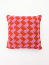 Load image into Gallery viewer, Entrelac Hand Knit Pillow - One of a Kind
